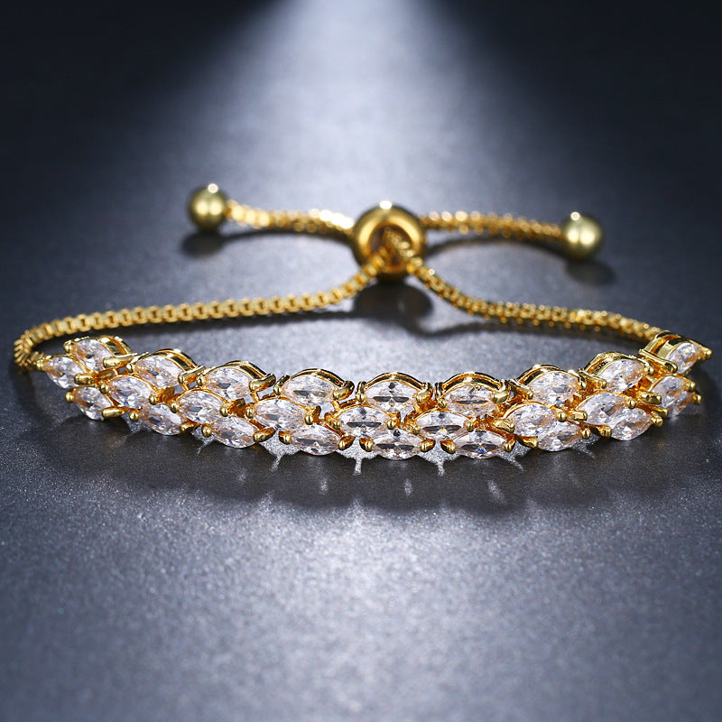 Brand Horse Eye Zircon Copper Bracelet Signature Edition