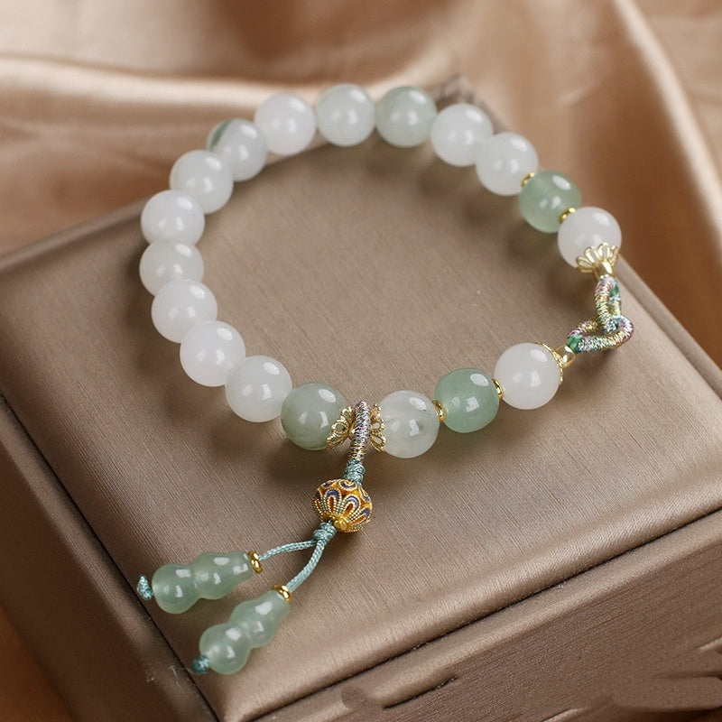 Chinese Handmade Natural Stone Color Beaded Bracelet