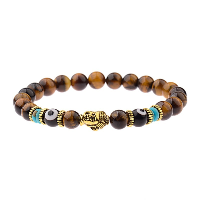 Buddha Head Tiger Stone Energy Bracelet Elite Edition