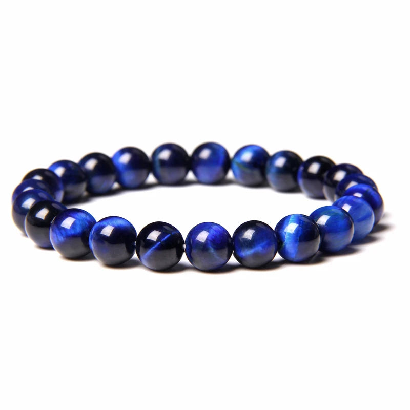 New Fashion Tiger Eye Beaded Bracelet 8mm Unisex Gift