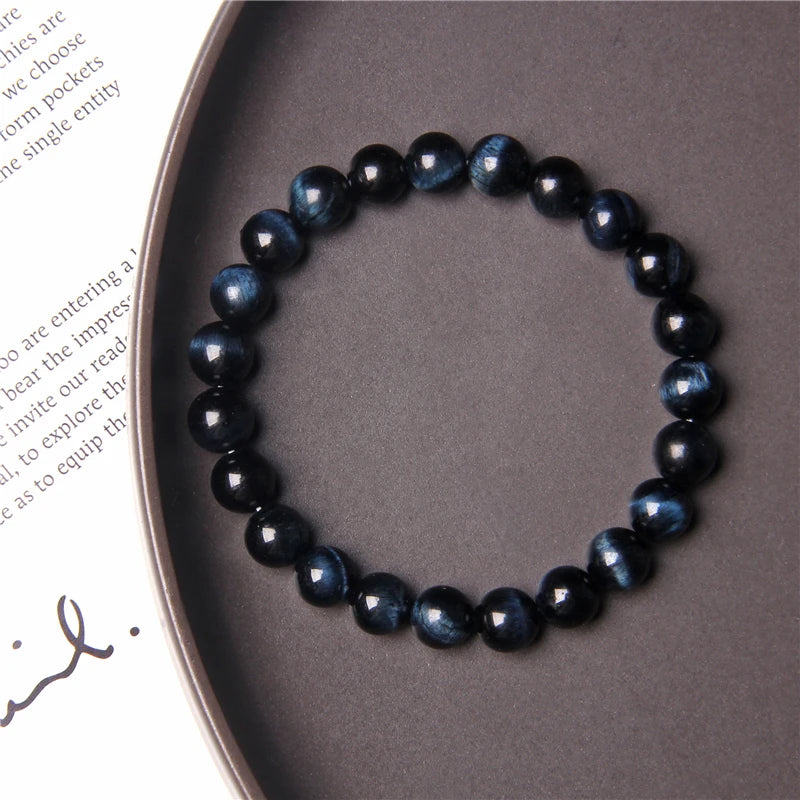 New Fashion Tiger Eye Beaded Bracelet 8mm Unisex Gift