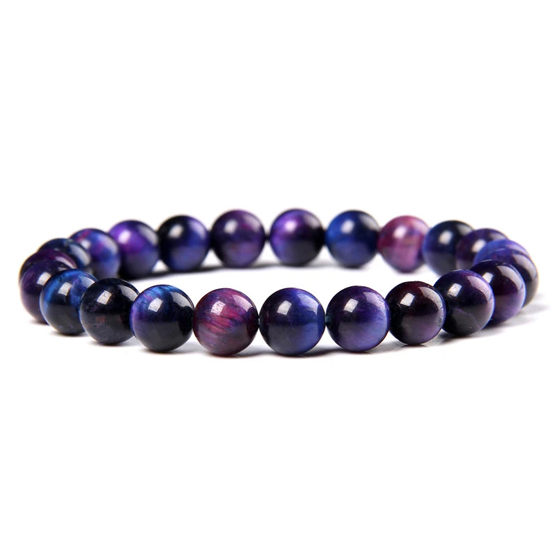New Fashion Tiger Eye Beaded Bracelet 8mm Unisex Gift
