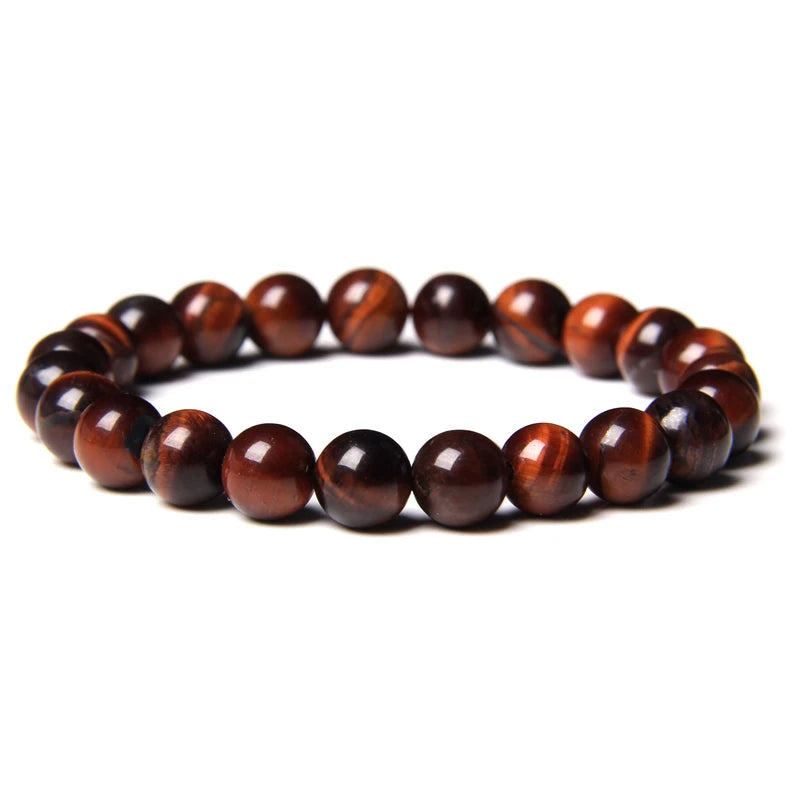 New Fashion Tiger Eye Beaded Bracelet 8mm Unisex Gift