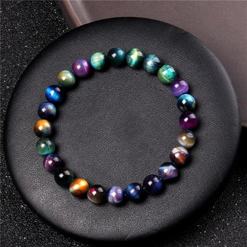 New Fashion Tiger Eye Beaded Bracelet 8mm Unisex Gift