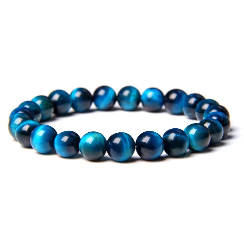 New Fashion Tiger Eye Beaded Bracelet 8mm Unisex Gift