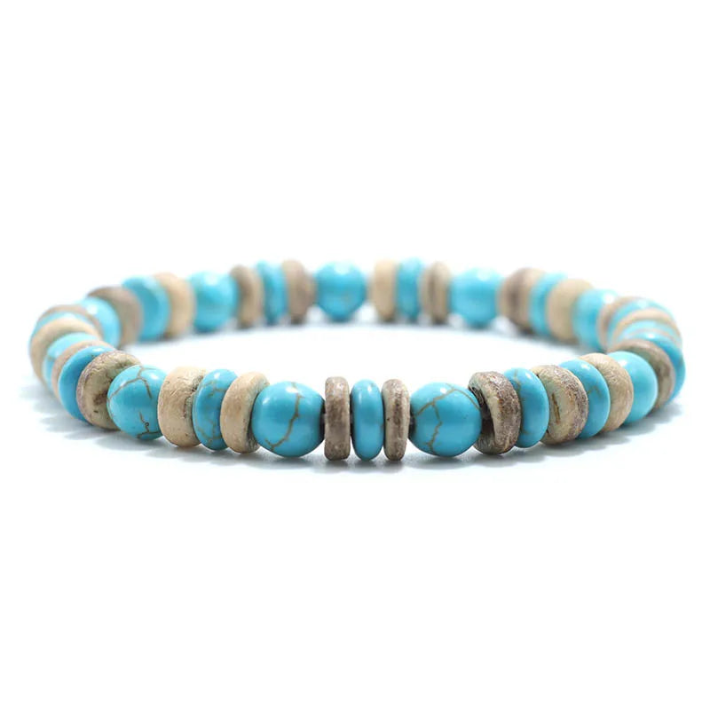 Tinker Shop Beaded Bracelet for Men with Lava Obsidian