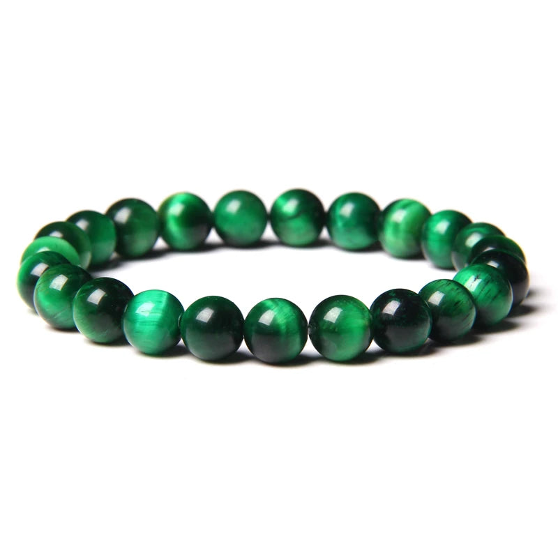 New Fashion Tiger Eye Beaded Bracelet 8mm Unisex Gift