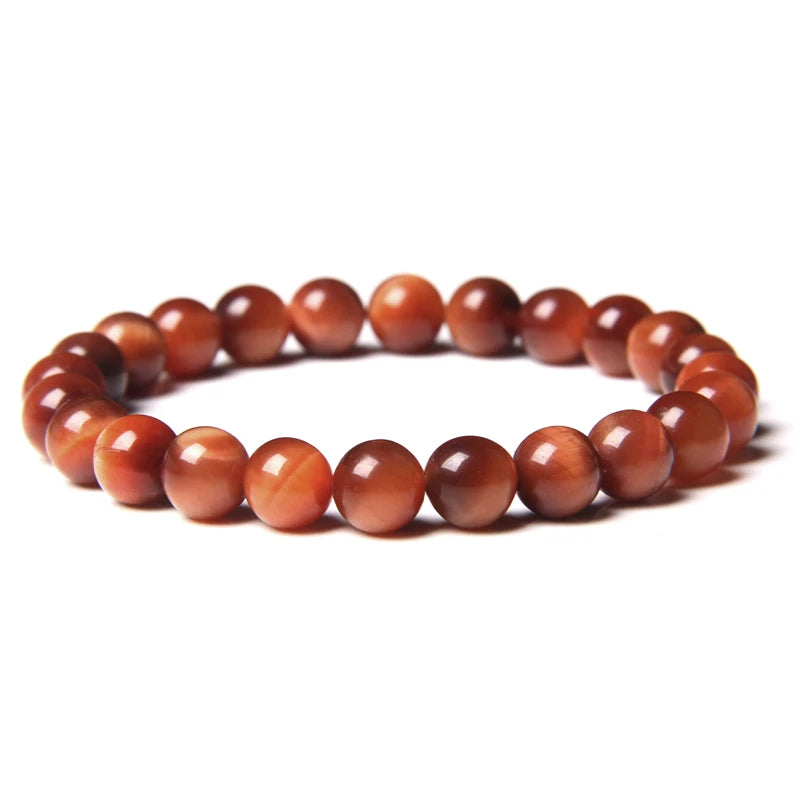 New Fashion Tiger Eye Beaded Bracelet 8mm Unisex Gift