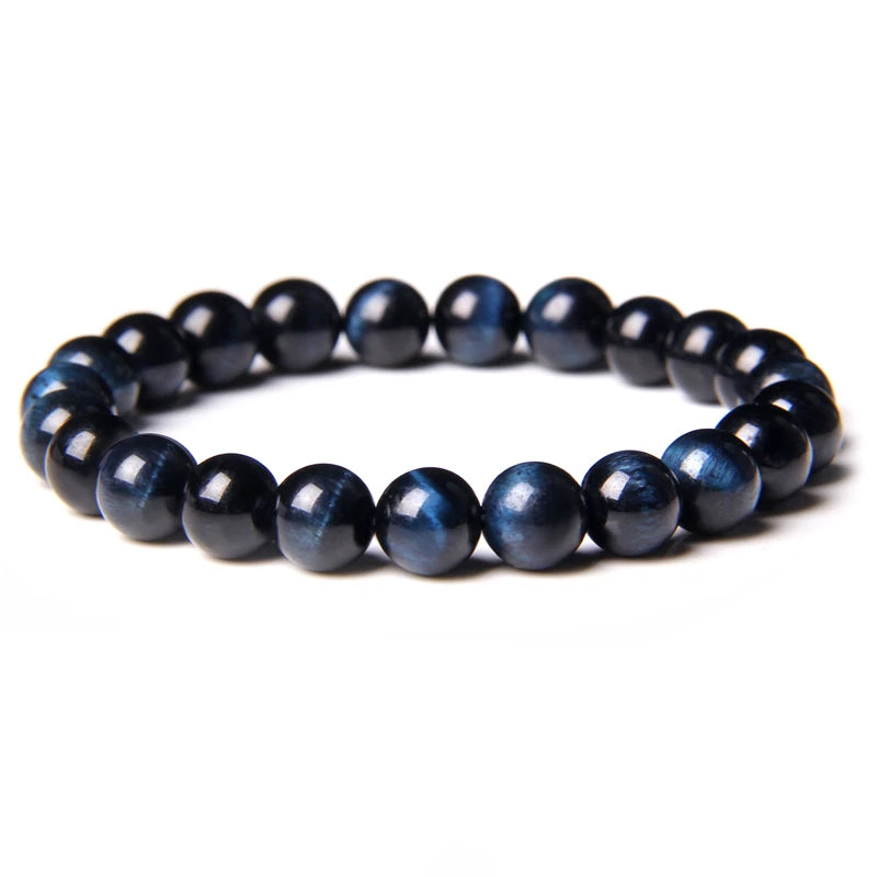 New Fashion Tiger Eye Beaded Bracelet 8mm Unisex Gift