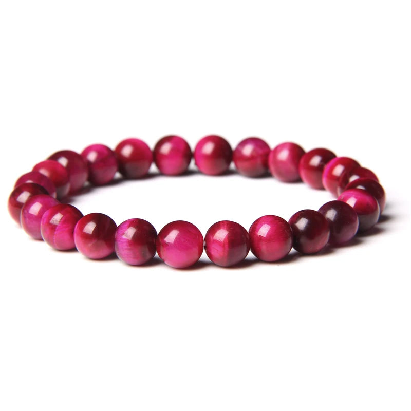 New Fashion Tiger Eye Beaded Bracelet 8mm Unisex Gift