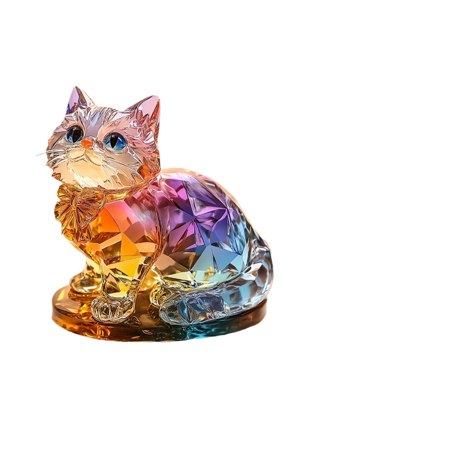 Premium 2D Acrylic Desktop Decoration Colorful Kitten Desk
