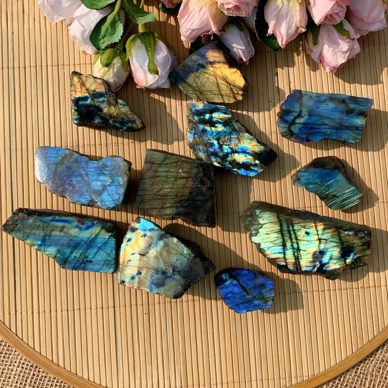 Choice Blue Labradorite Slab Polished For DIY Jewelry Making