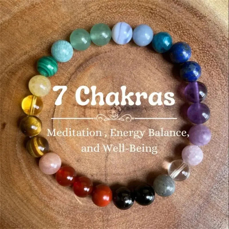 Choice Bracelet Tiger Eye Amethyst 7 Chakra Beads For Women