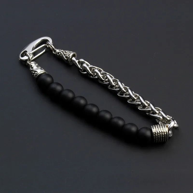 Abay 316L Stainless Steel Tiger Eye Chain Bracelet Elite