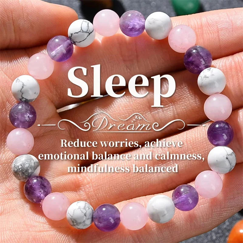 Premium Sleep Bracelet Aura Balancing 8mm Stone for Unisex