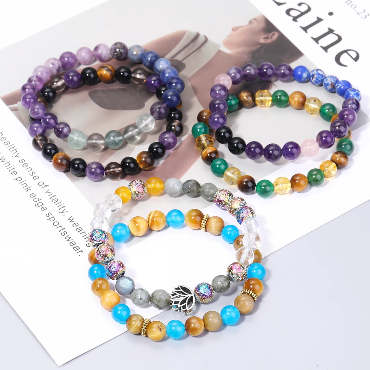 Sanshicn Natural Stone Bracelet With Protection For Women