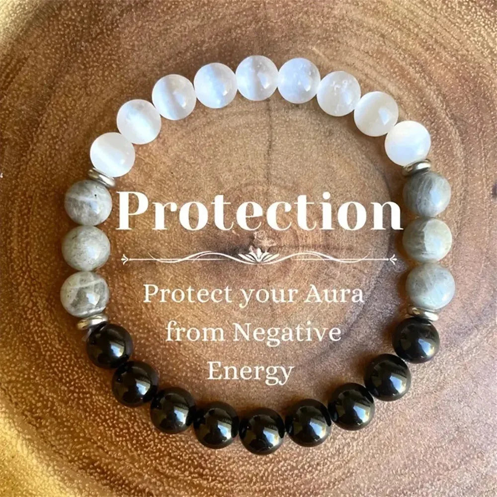 ZHIXUNCN Beaded Bracelet Hematite Mood Tracker For All
