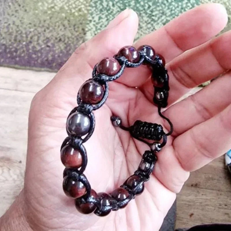 CN Zhejiang Elite Raw African Turquoise Lava Bead Bracelet