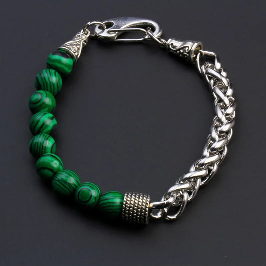 Abay 316L Stainless Steel Tiger Eye Chain Bracelet Elite
