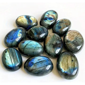 Labradorite Plaything Blue Moonstone Crystal Rough Stone Mineral Specimen Natural Stone Home Decor Ornament