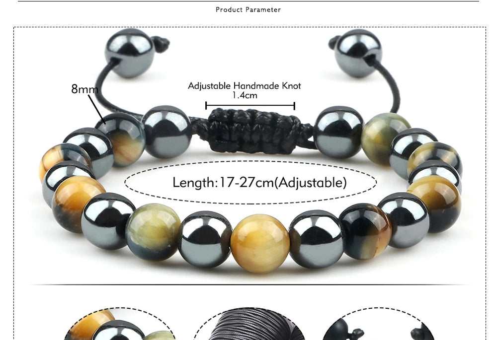 HT Gimini Tiger Eye Hematite Bracelet Limited Edition
