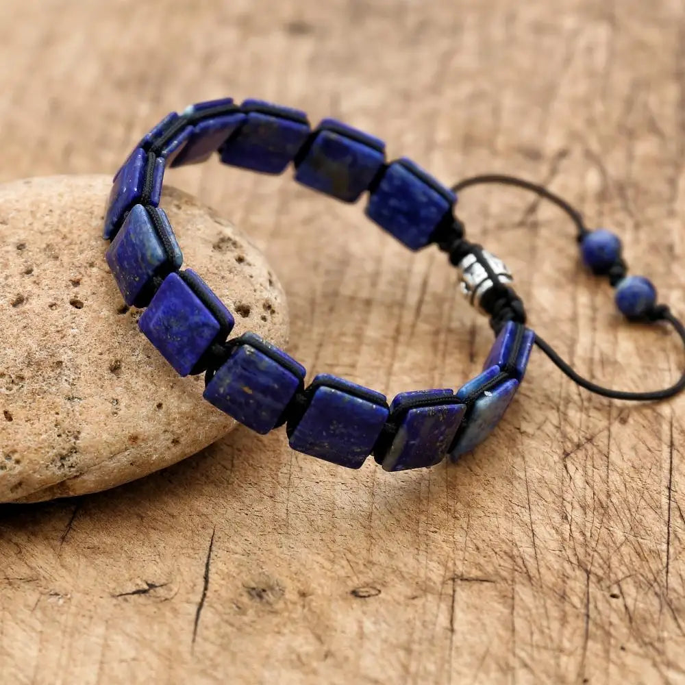 CN Zhejiang Tiger Eye Square Bracelet Bohemia Punk Elite