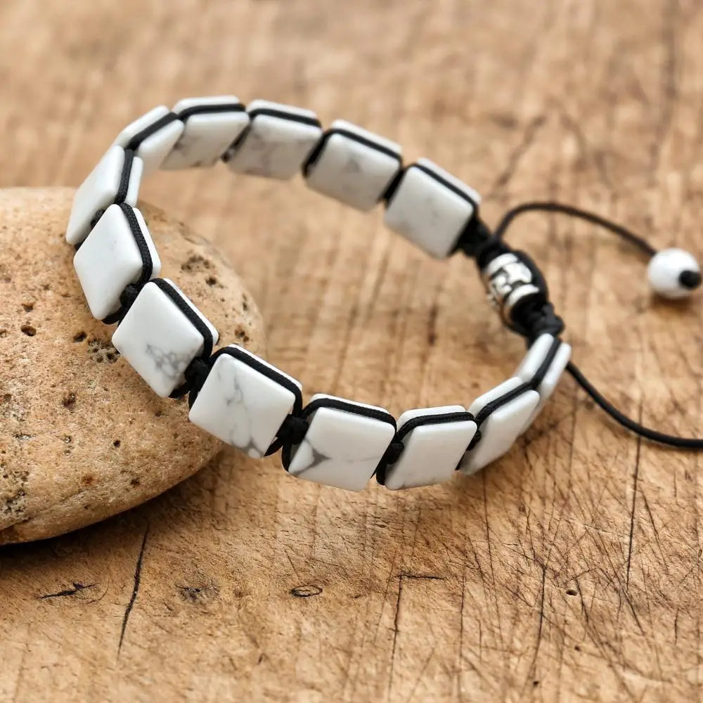 CN Zhejiang Tiger Eye Square Bracelet Bohemia Punk Elite