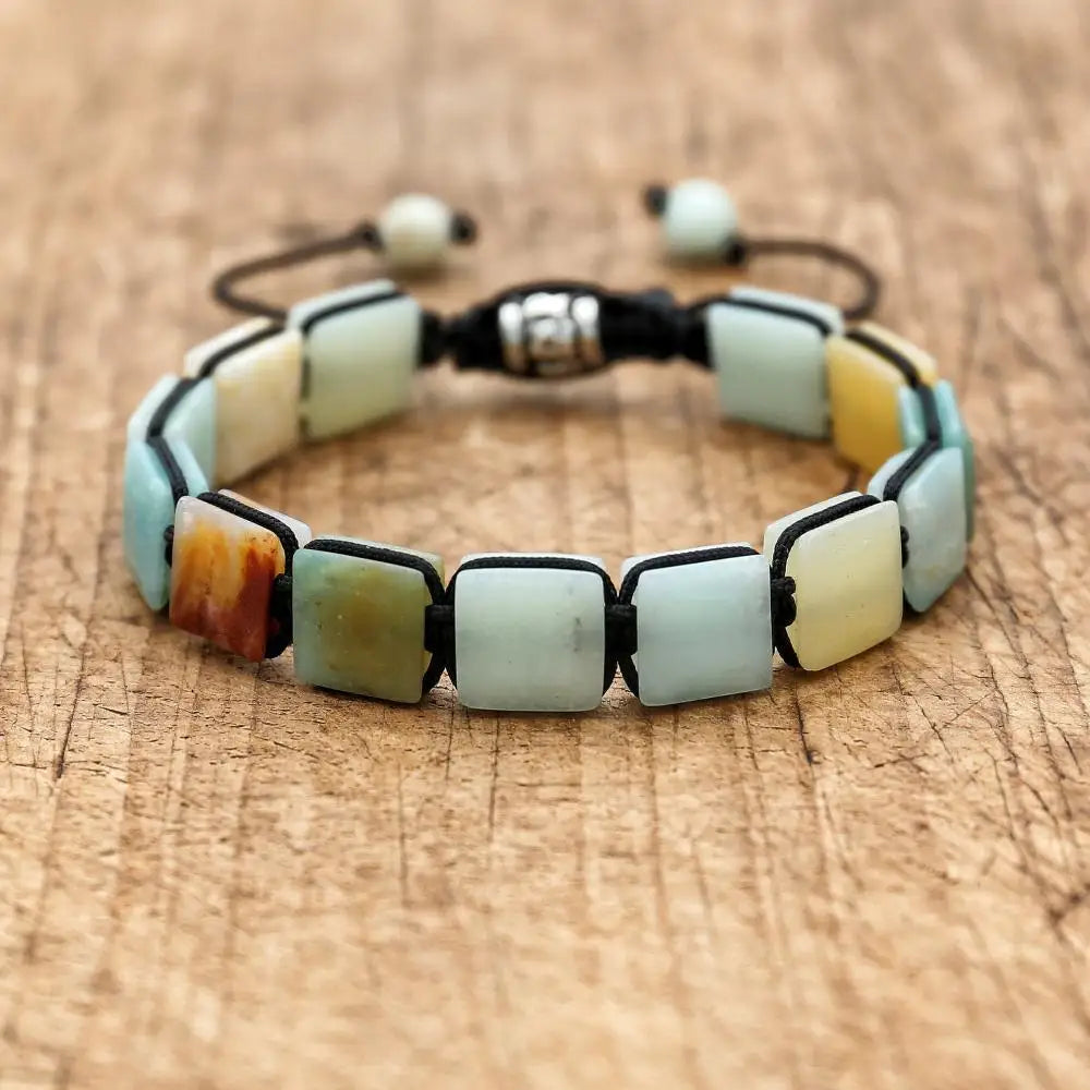 CN Zhejiang Tiger Eye Square Bracelet Bohemia Punk Elite