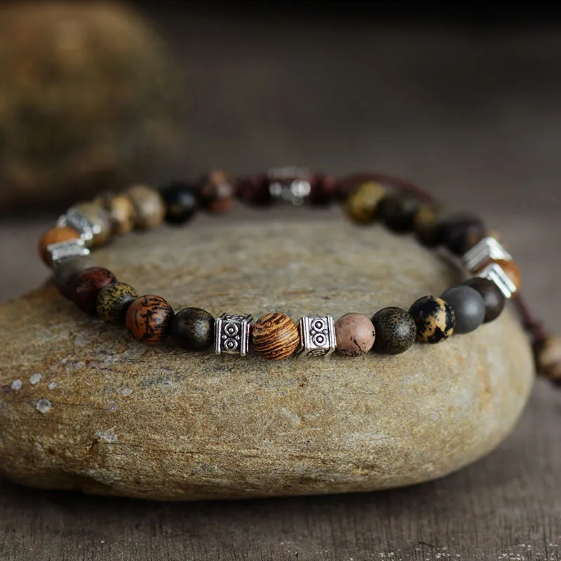 Premium Macrame Bracelet Steampunk Beads for Couples