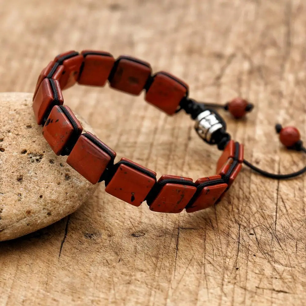 CN Zhejiang Tiger Eye Square Bracelet Bohemia Punk Elite