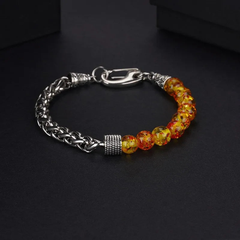 Abay 316L Stainless Steel Tiger Eye Chain Bracelet Elite