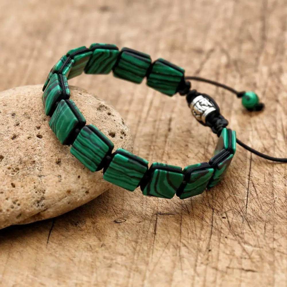 CN Zhejiang Tiger Eye Square Bracelet Bohemia Punk Elite