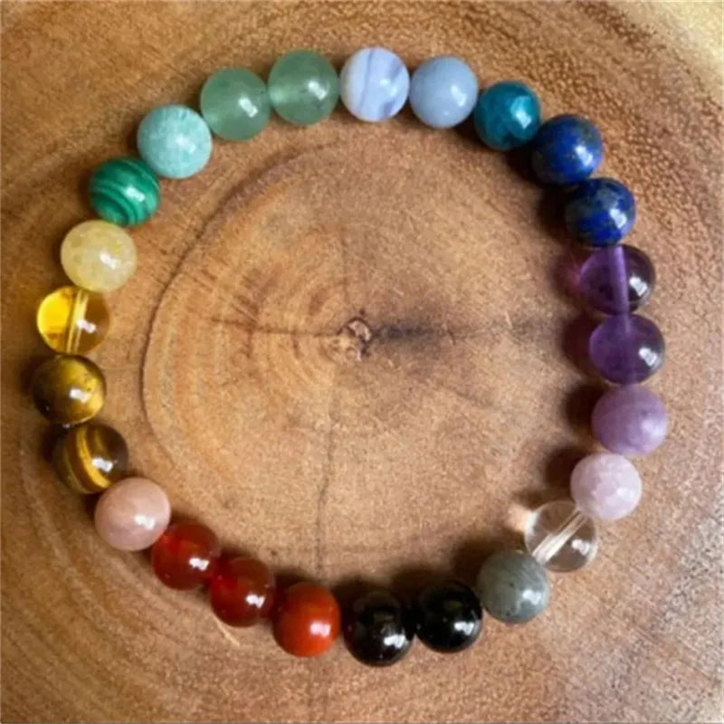 Choice Bracelet Tiger Eye Amethyst 7 Chakra Beads For Women