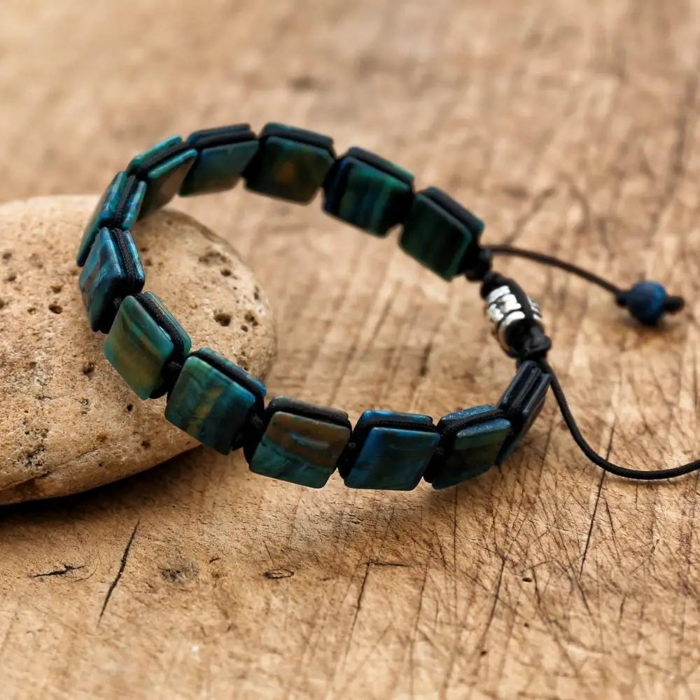CN Zhejiang Tiger Eye Square Bracelet Bohemia Punk Elite