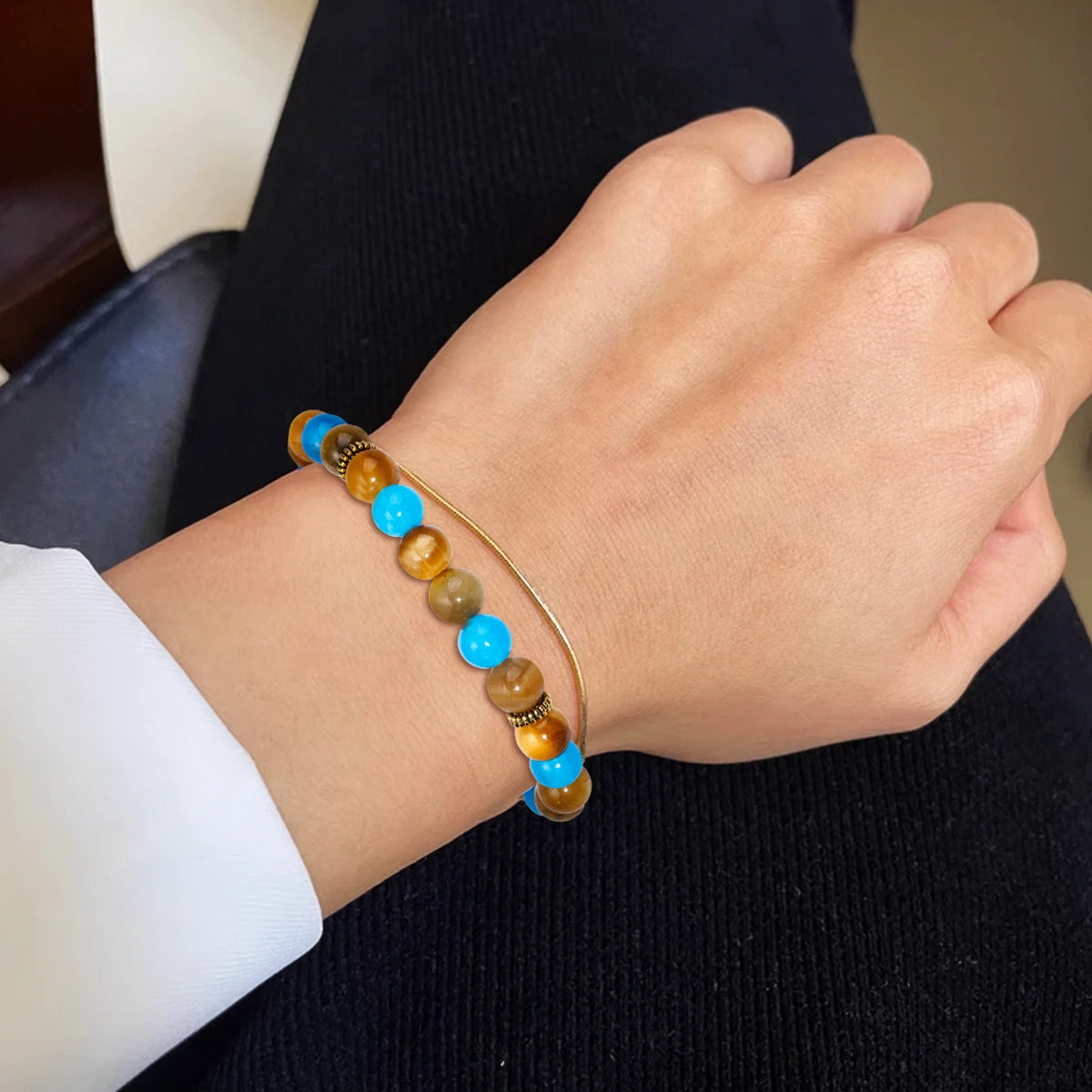 Sanshicn Natural Stone Bracelet With Protection For Women