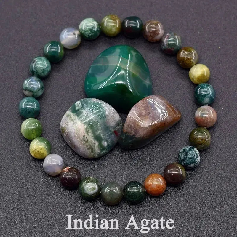 Premium Bead Bracelet 8mm Epidote Zoisite Stone For Women