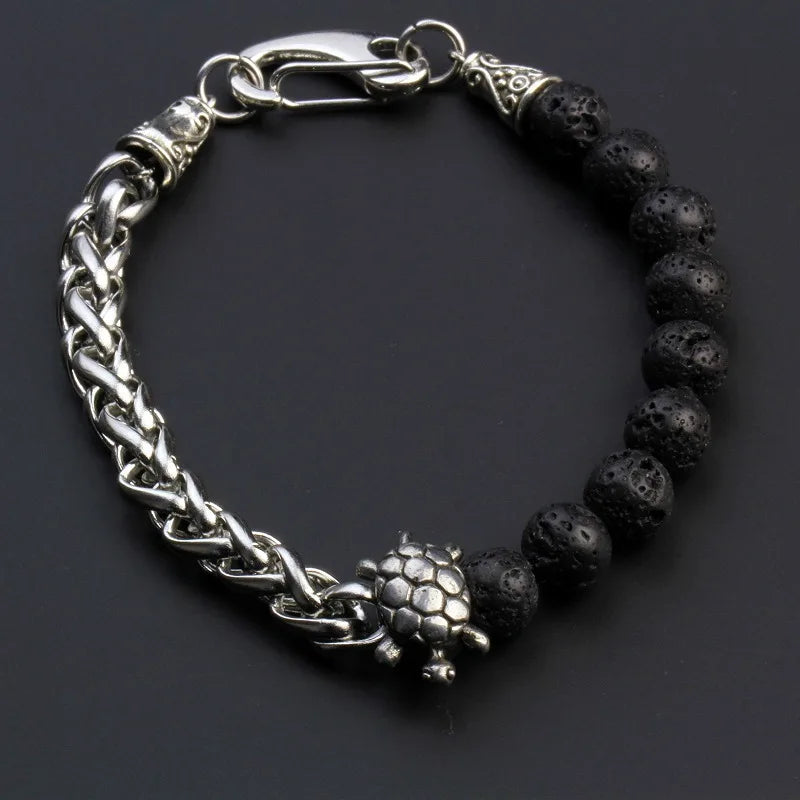 Abay 316L Stainless Steel Tiger Eye Chain Bracelet Elite