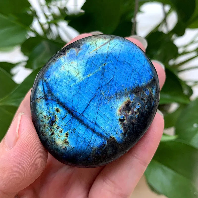 Labradorite Plaything Blue Moonstone Crystal Rough Stone Mineral Specimen Natural Stone Home Decor Ornament