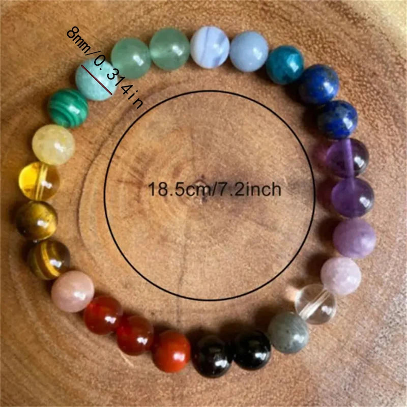 Choice Bracelet Tiger Eye Amethyst 7 Chakra Beads For Women