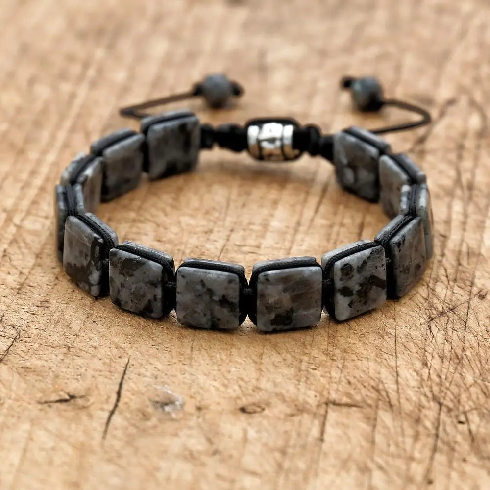 CN Zhejiang Tiger Eye Square Bracelet Bohemia Punk Elite