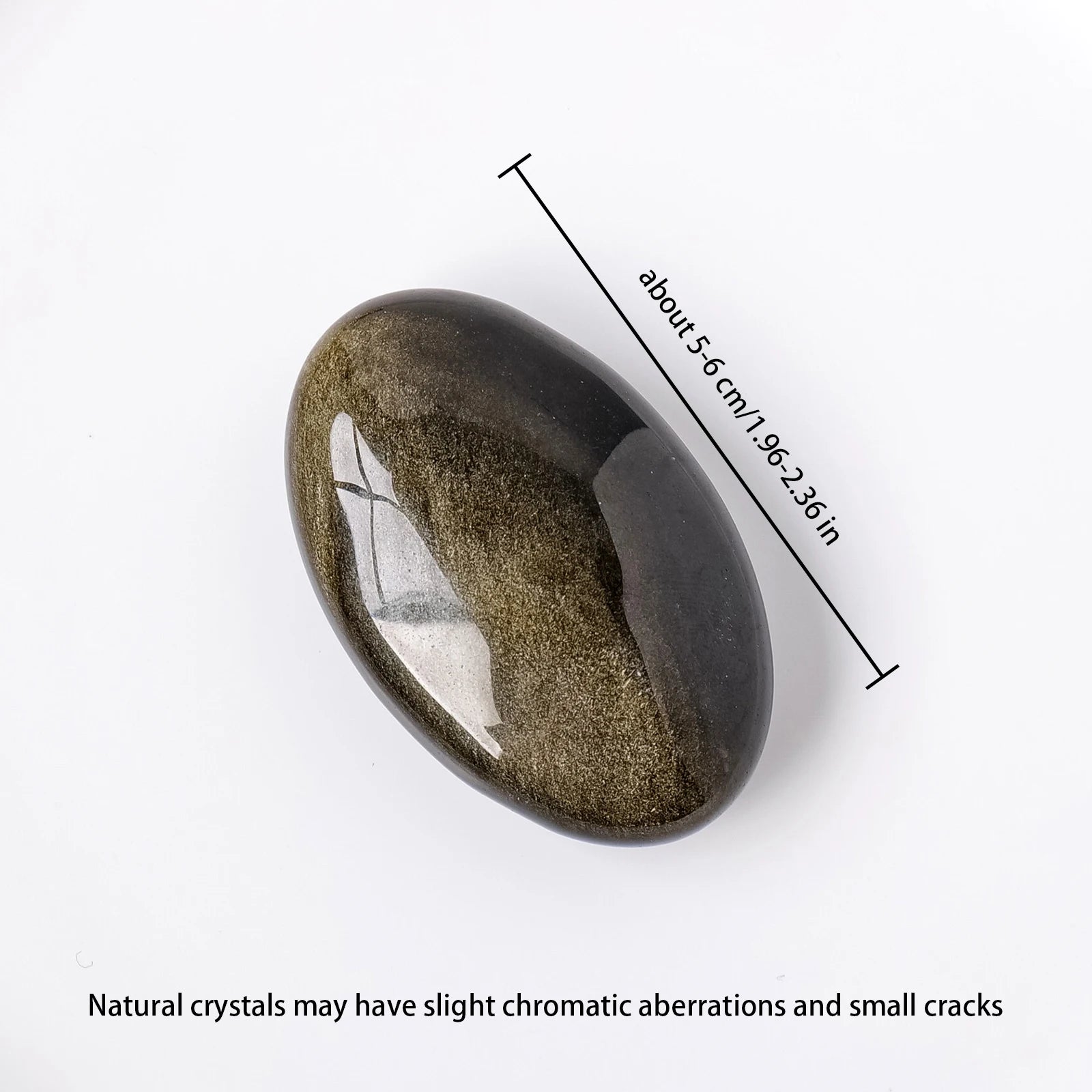 Runyangshi Palm Stone Golden Obsidian Healing For Family