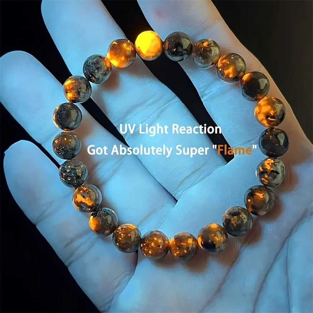 Natural Yooperlite Bracelet UV Reactive Adjustable Gift