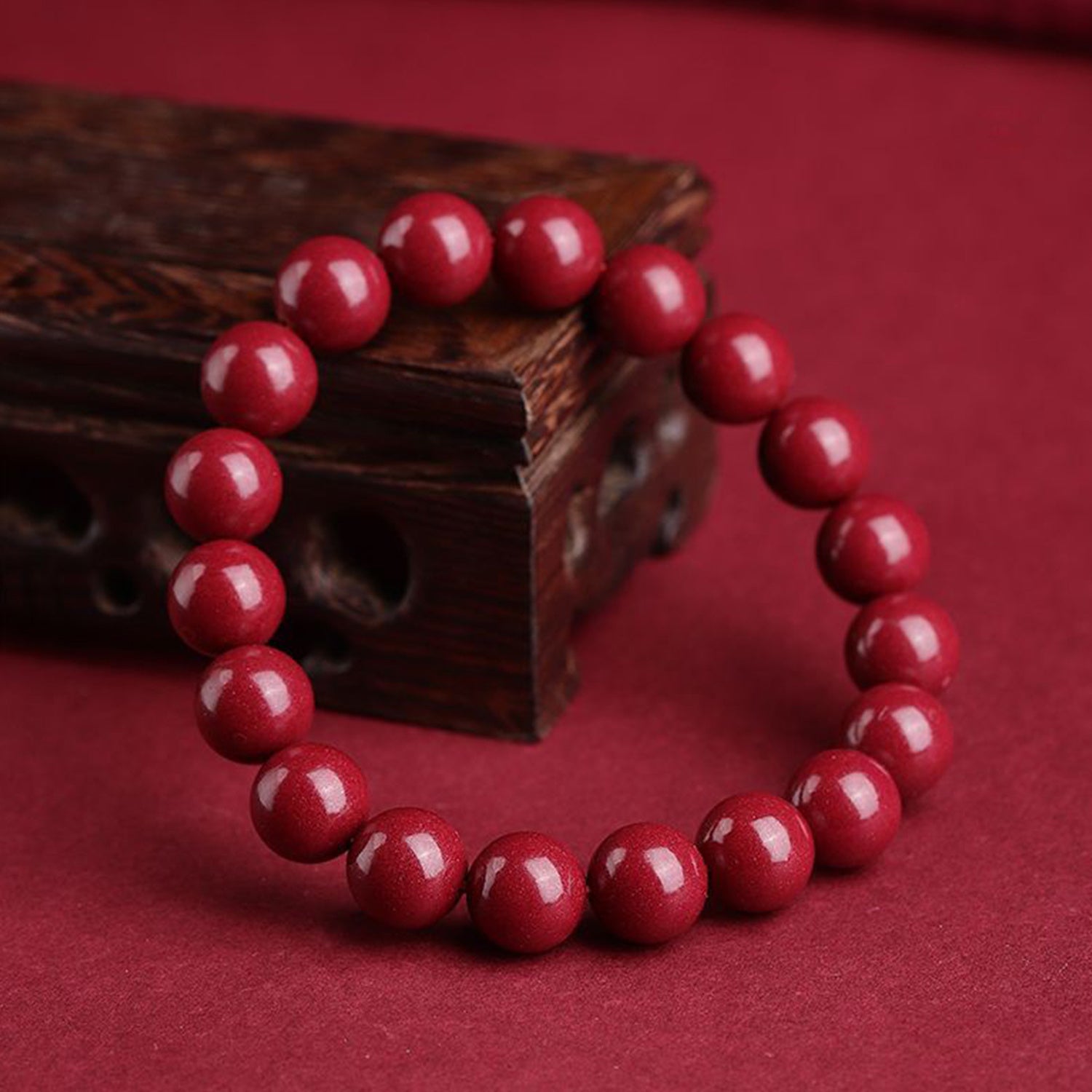 Brand Cinnabar Beads Bracelet Signature Edition Reserve