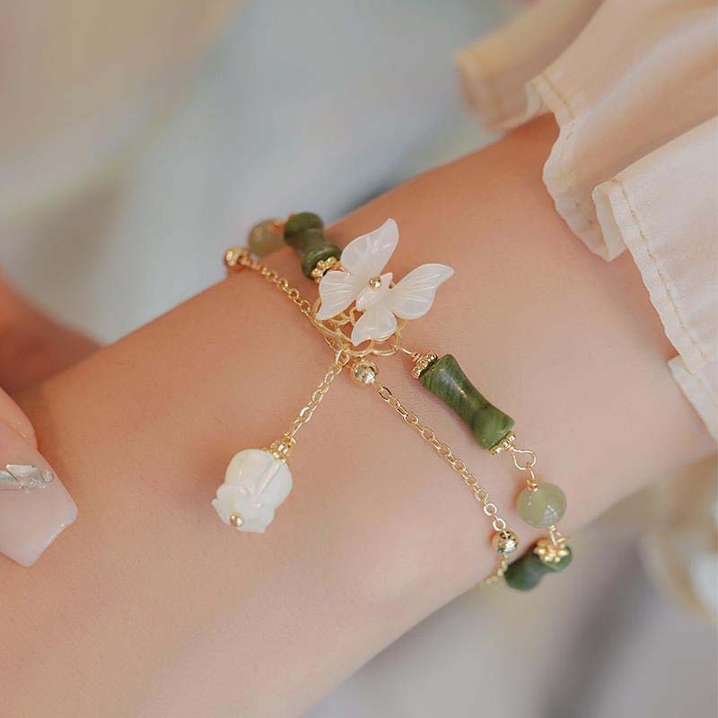 Chinese Style Bamboo Butterfly Bracelet Subtle Elite