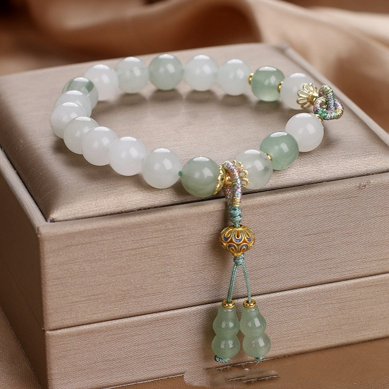 Chinese Handmade Natural Stone Color Beaded Bracelet