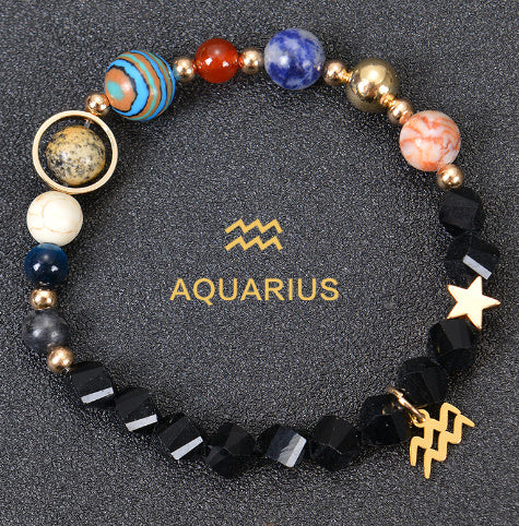 Brand Frosted Stone Beaded Bracelet Eight Planets Exclusive