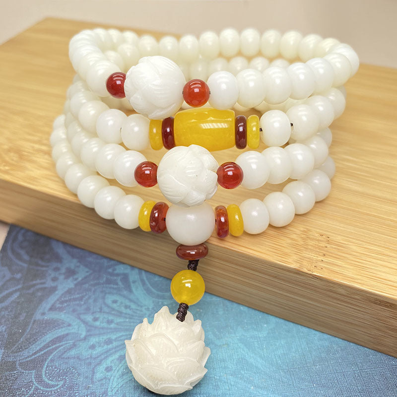 Brand White Jade Bodhi Bracelet Signature Exclusive