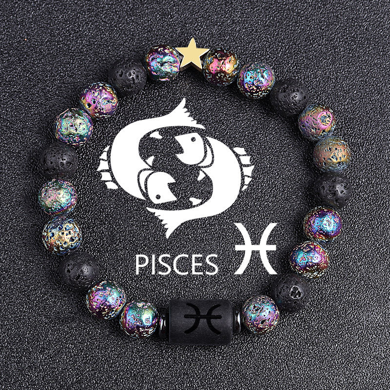 Premium Beaded Bracelet Zodiac Natural Stone Unisex Gift