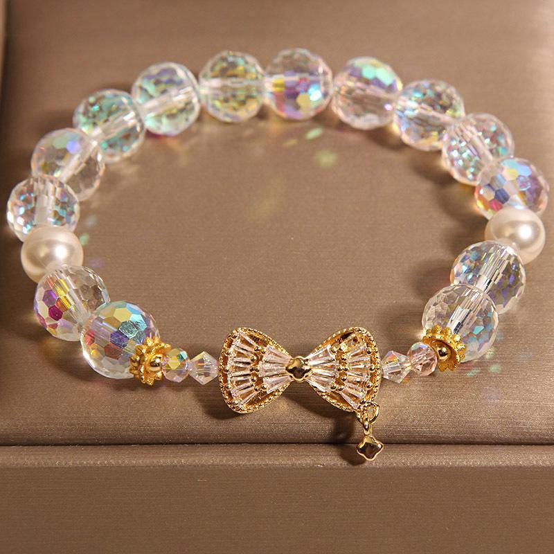 Internet Celebrity Austrian Colorful White Crystal Bracelet For Women