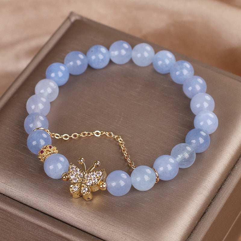 Brand Aquamarine Crystal Bracelet Exclusive Sky Blue